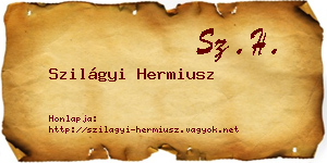 Szilágyi Hermiusz névjegykártya